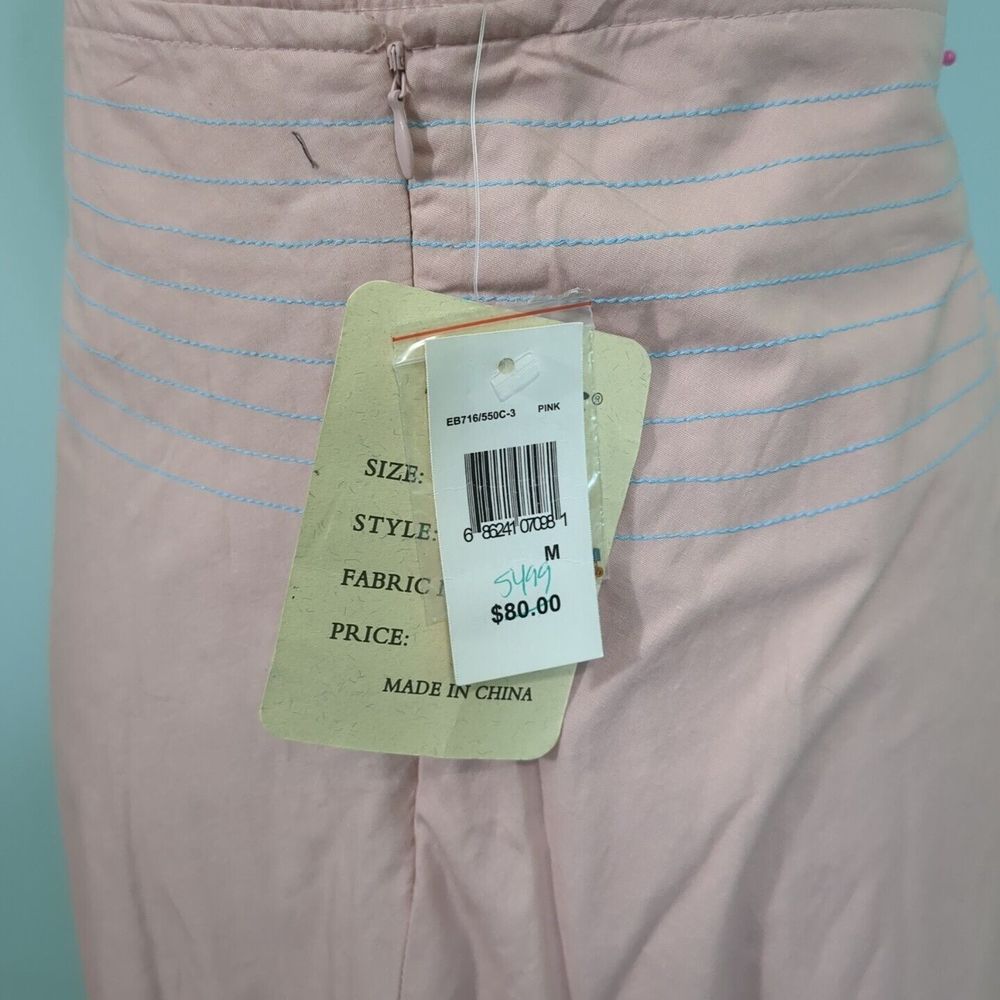 Lapis NWT Long Skirt pink floral embroidery medium - Picture 5 of 6